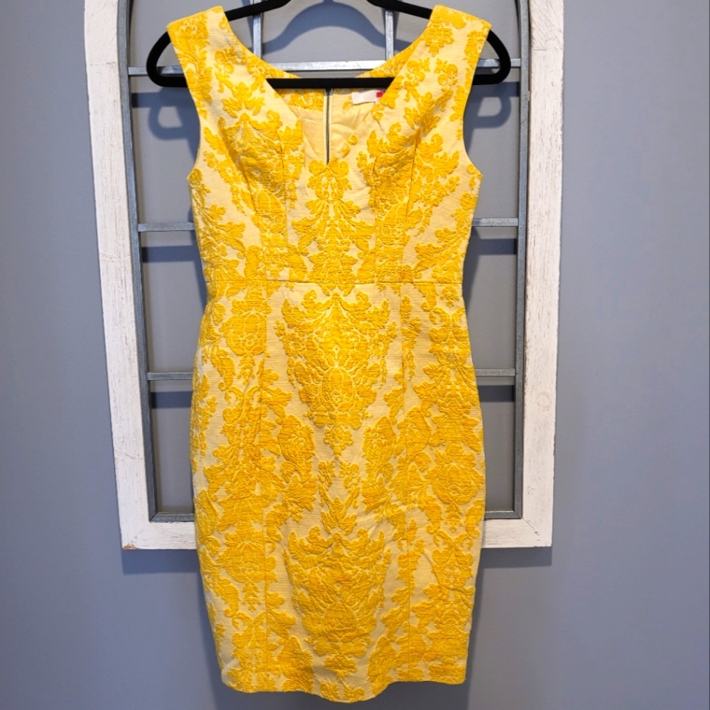 Tracy Reese jacquard shift midi dress